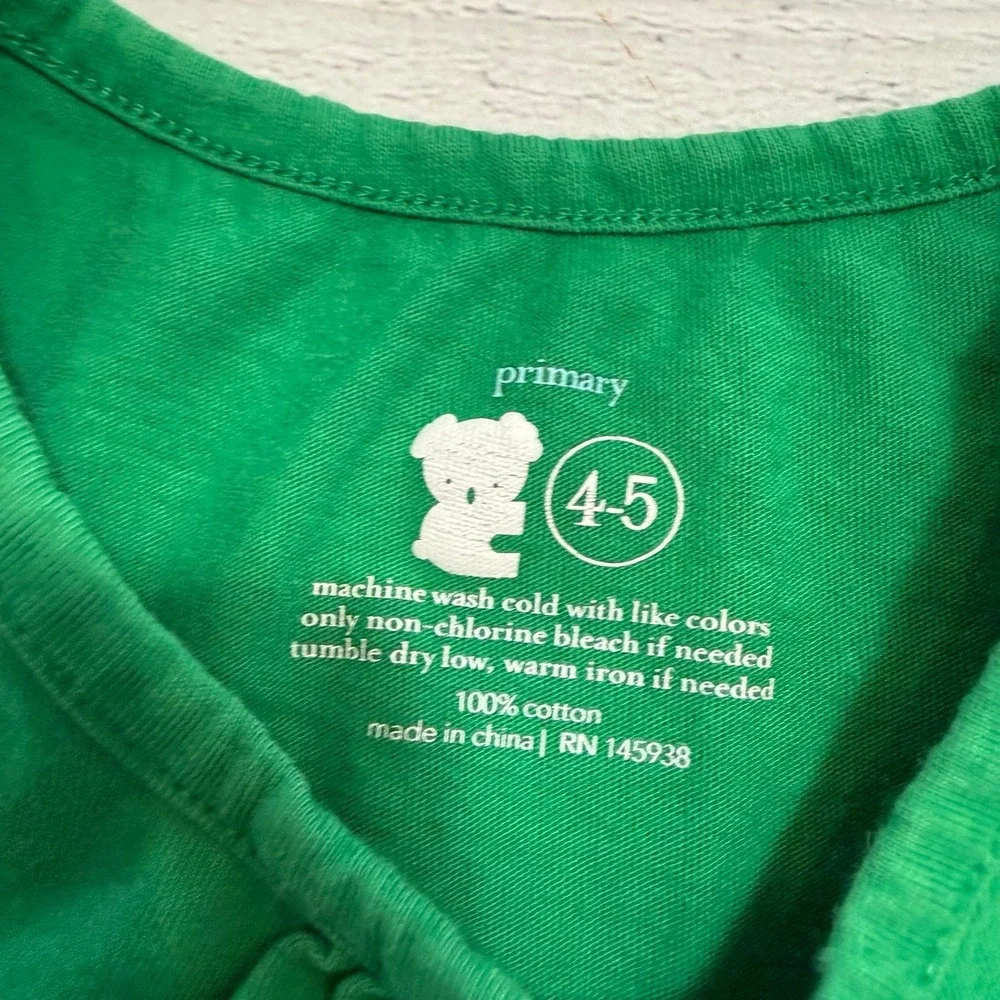 Primary‎ girls green tank dress size 4/5 *play*